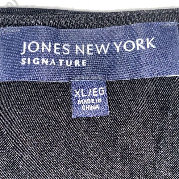 Jones New York Signature XL Sequin Shell Tank Top Dressy Black - Picture 8 of 10